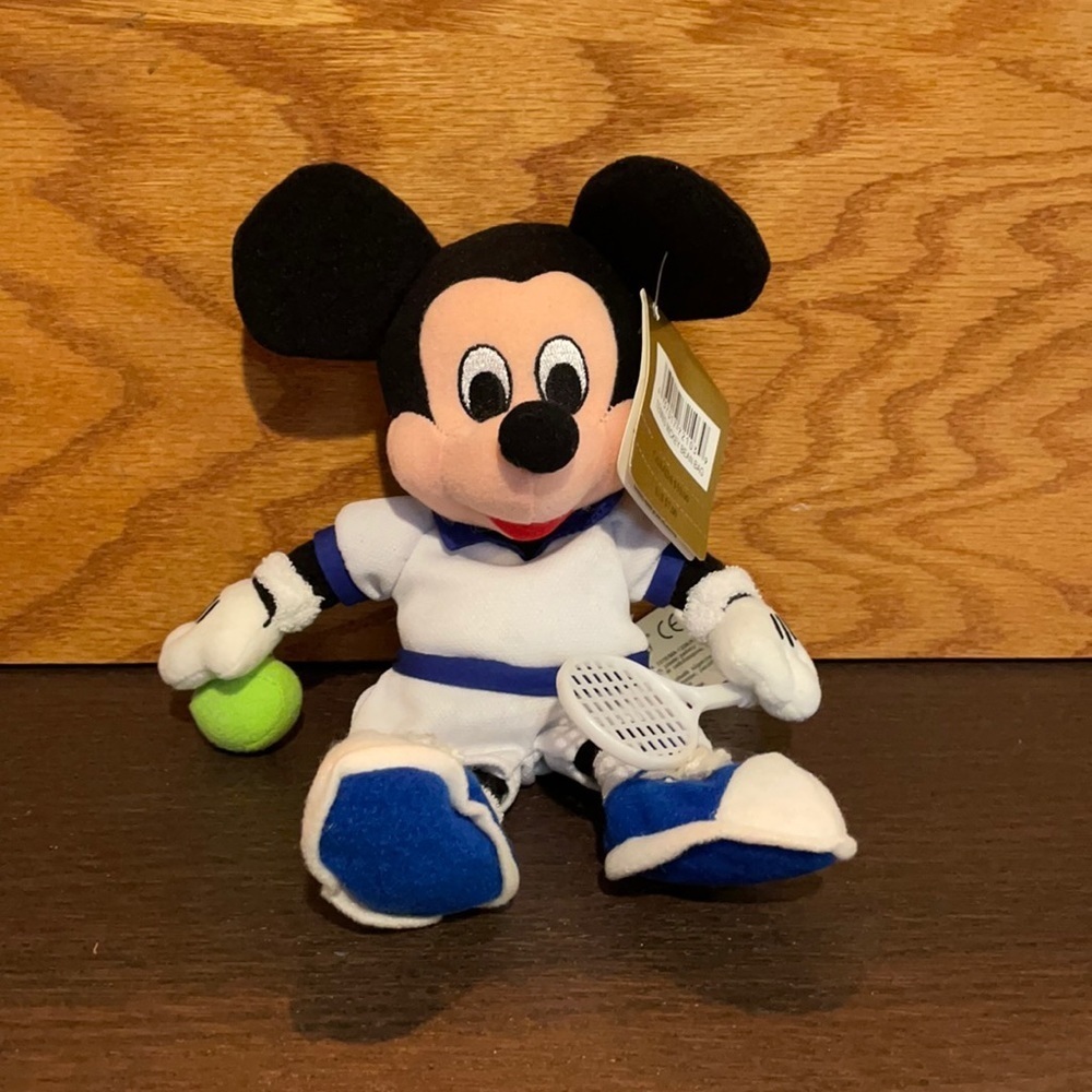 Original Disney NWT Tennis Mickey beanie plush